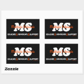 Sticker Rectangulaire Éduquer le support de l'avocat...MS (Feuille)