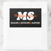 Sticker Rectangulaire Éduquer le support de l'avocat...MS (Sac)