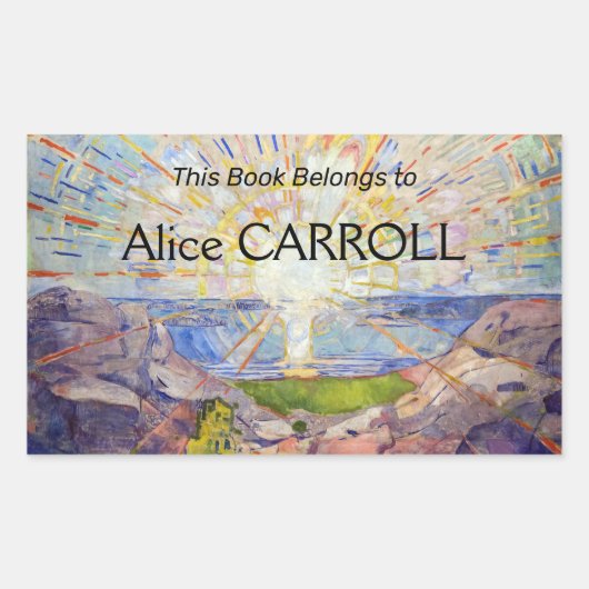 Sticker Rectangulaire Edvard Munch - Le Soleil 1911 (Devant)