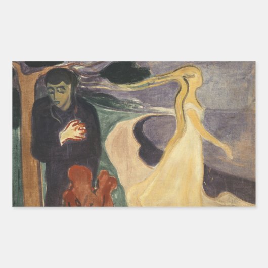 Sticker Rectangulaire Edvard Munch - Séparation (Devant)