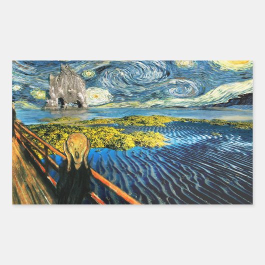 Sticker Rectangulaire Edvard rencontre Vincent (Devant)