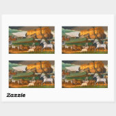 Sticker Rectangulaire Edward Hicks Noah's Ark (Feuille)