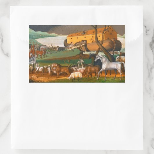 Sticker Rectangulaire Edward Hicks Noah's Ark (Sac)