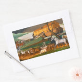 Sticker Rectangulaire Edward Hicks Noah's Ark (Enveloppe)