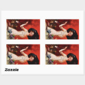 Sticker Rectangulaire Edwardian Glamor Girl (Feuille)