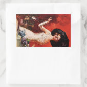 Sticker Rectangulaire Edwardian Glamor Girl (Sac)