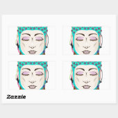 Sticker Rectangulaire EEG périphérique Mineur lecture balayage signaux d (Feuille)