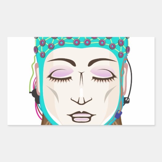 Sticker Rectangulaire EEG périphérique Mineur lecture balayage signaux d (Devant)