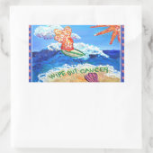 Sticker Rectangulaire Effacer l'indicateur de cancer (Sac)