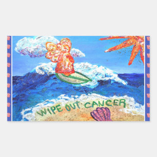 Sticker Rectangulaire Effacer l'indicateur de cancer