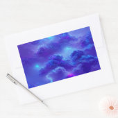 Sticker Rectangulaire Effet ciel bleu néon (Enveloppe)