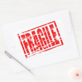 Sticker Rectangulaire Effet de tampon en caoutchouc rouge fragile (Enveloppe)