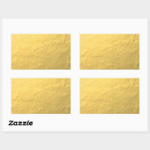 Sticker Rectangulaire Effet Faux Gold Foil imprimé (Feuille)