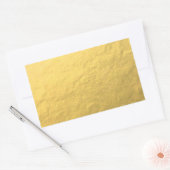 Sticker Rectangulaire Effet Faux Gold Foil imprimé (Enveloppe)