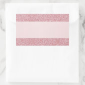 Sticker Rectangulaire Effet Pailleur Rose Gold Ajoutez Votre Texte Vide (Sac)