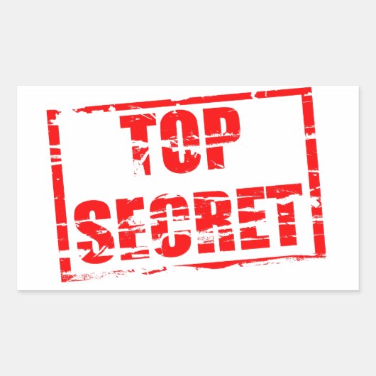 Sticker Rectangulaire Effet tampon en haut secret (Devant)