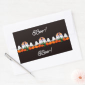 Sticker Rectangulaire Éffrayant Funky Ghost Boo Halloween Citrouille Pat (Enveloppe)