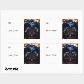 Sticker Rectangulaire Éffrayant Spiders Web Personnalisé (Feuille)