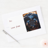 Sticker Rectangulaire Éffrayant Spiders Web Personnalisé (Enveloppe)