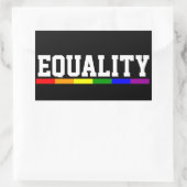 Sticker Rectangulaire Égalité Gay Pride (Sac)