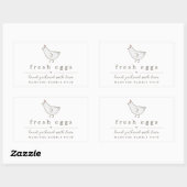 Sticker Rectangulaire Egg Carton Label - Personalize for Farm or Coop (Feuille)
