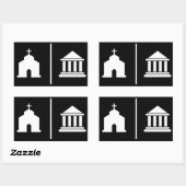 Sticker Rectangulaire Église et État séparés (Feuille)