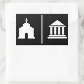 Sticker Rectangulaire Église et État séparés (Sac)