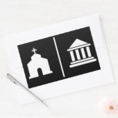 Sticker Rectangulaire Église et État séparés (Enveloppe)