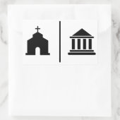 Sticker Rectangulaire Église et État séparés (Sac)