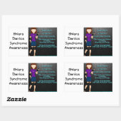 Sticker Rectangulaire Ehlers Danlos Syndrome - page de sensibilisation a (Feuille)