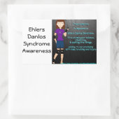 Sticker Rectangulaire Ehlers Danlos Syndrome - page de sensibilisation a (Sac)