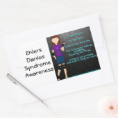 Sticker Rectangulaire Ehlers Danlos Syndrome - page de sensibilisation a (Enveloppe)