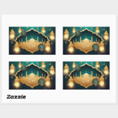 Sticker Rectangulaire Eid Mubarak (Feuille)
