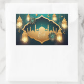 Sticker Rectangulaire Eid Mubarak (Sac)