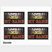 Sticker Rectangulaire El béisbol es mi Juego (Feuille)