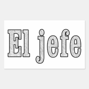 Sticker Rectangulaire El jefe est le patron