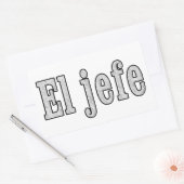 Sticker Rectangulaire El jefe est le patron (Enveloppe)