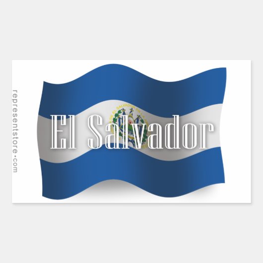 Sticker Rectangulaire El Salvador (Devant)
