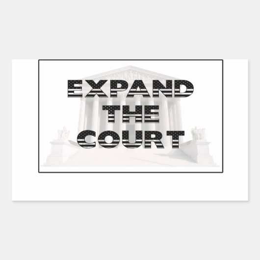 Sticker Rectangulaire Élargir la Cour (Devant)