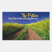 Sticker Rectangulaire Eleanor Roosevelt Citation Inspirationnelle "L'ave (Devant)