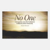 Sticker Rectangulaire Eleanor Roosevelt Citation Inspirationnelle "Perso (Devant)