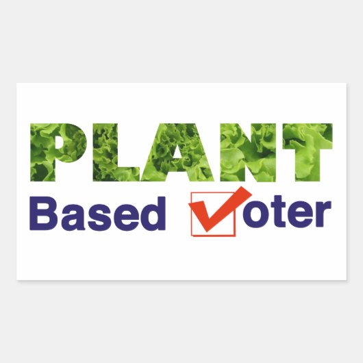 Sticker Rectangulaire Électeur plante (Devant)