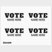 STICKER RECTANGULAIRE ÉLECTEURS DE VOTE PERSONNALISÉS CANDIDATS (Feuille)