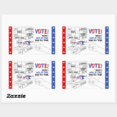 Sticker Rectangulaire Élection Blocage Tour Plus à l'oeuvre Progrès (Feuille)