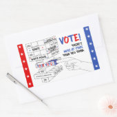 Sticker Rectangulaire Élection Blocage Tour Plus à l'oeuvre Progrès (Enveloppe)