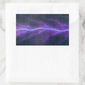 Sticker Rectangulaire Électricité de foudre pourpre Contexte (Sac)
