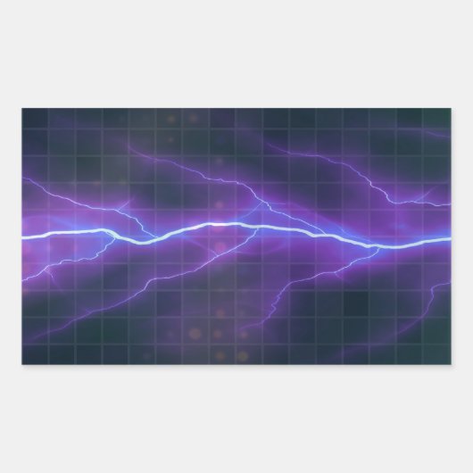 Sticker Rectangulaire Électricité de foudre pourpre Contexte (Devant)