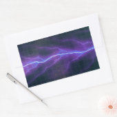 Sticker Rectangulaire Électricité de foudre pourpre Contexte (Enveloppe)