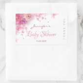Sticker Rectangulaire Elégant Baby shower manuscrit Script aquarelle (Sac)