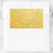 Sticker Rectangulaire Elégant Blank Gold Parties scintillant Modèle tend (Sac)